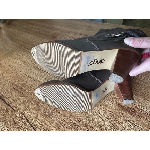 Dingo Vintage Slouch Mid Calf Brown Boots Size 5 - Picture 4 of 6